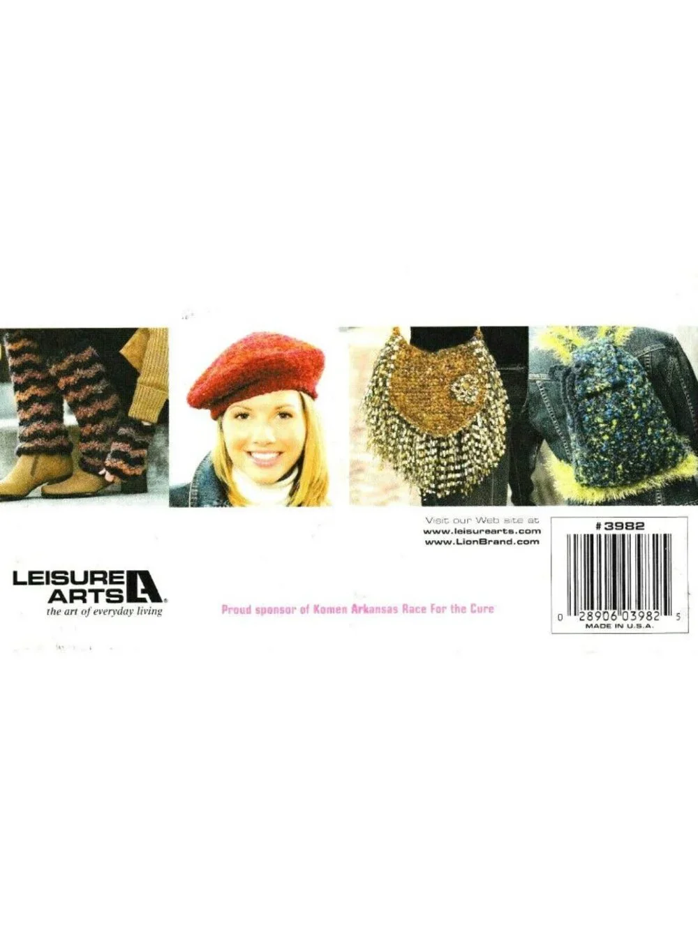 Crochet Book Leisure Arts More Easy Accessories 12 Crochet Designs 3982 & Lion B
